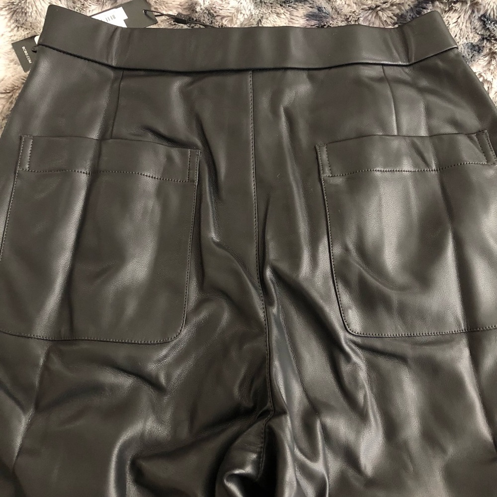 BCBGMaxAzria Black Faux Leather Capri Pants - Picture 7 of 7
